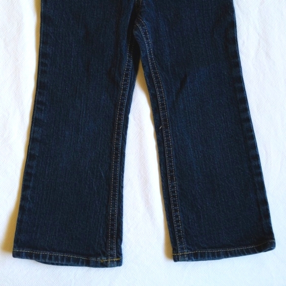 children's place dark wash stretch denim boot cut jeans 3T toddler girls - Picture 2 of 8